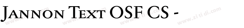 Jannon Text OSF CS 字体转换